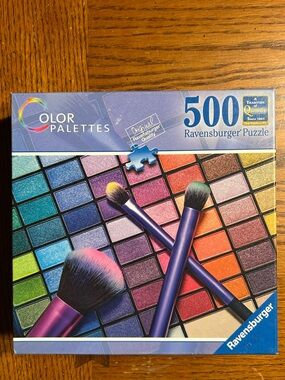 Ravensburger Makeup Palette Puzzle with Blue & Purple Brushes 500 pieces
